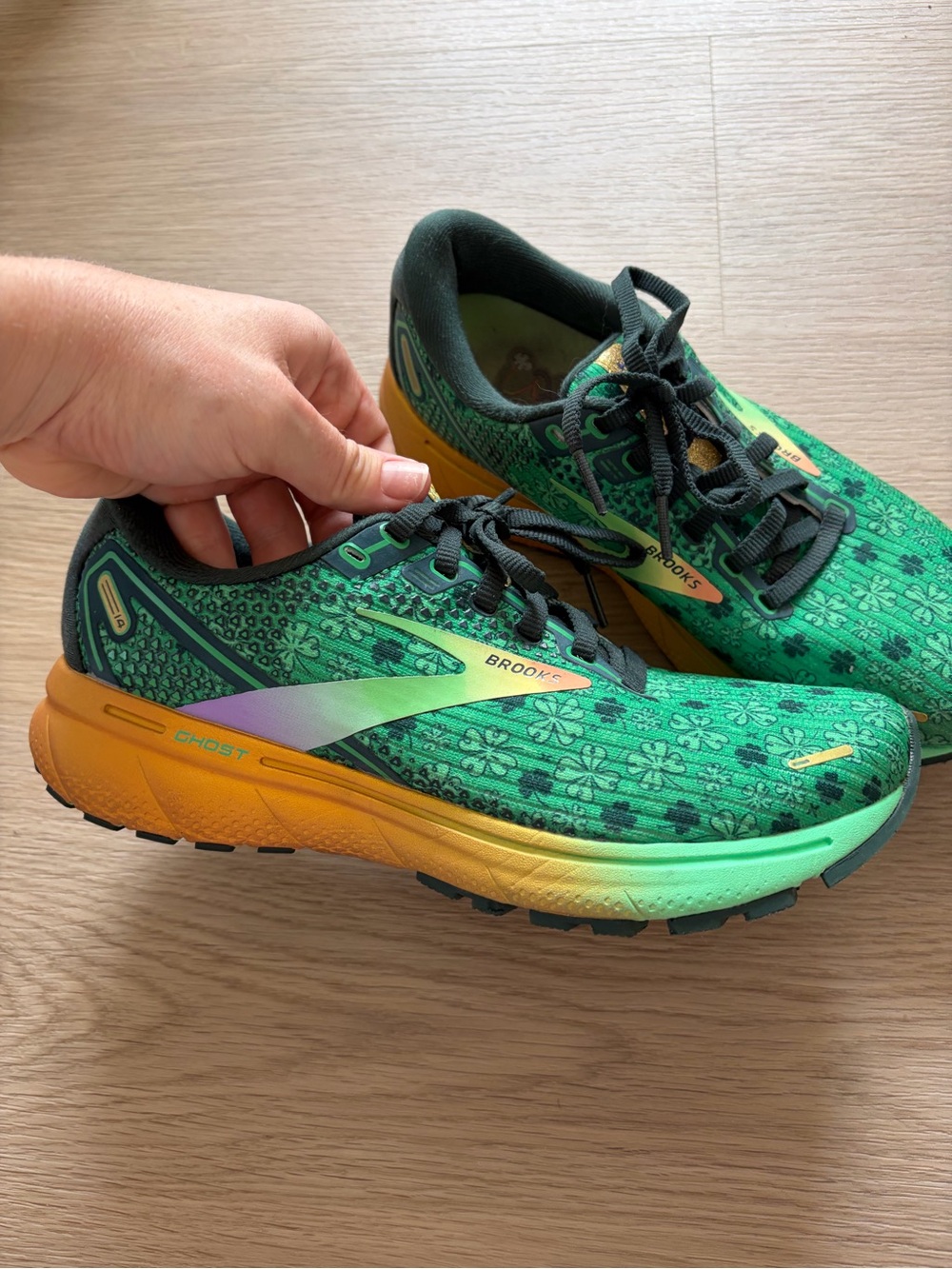 Brooks Ghost 14 Run Lucky St. Patrick's Day Women's Size 6.5 - Picture 5 of 6